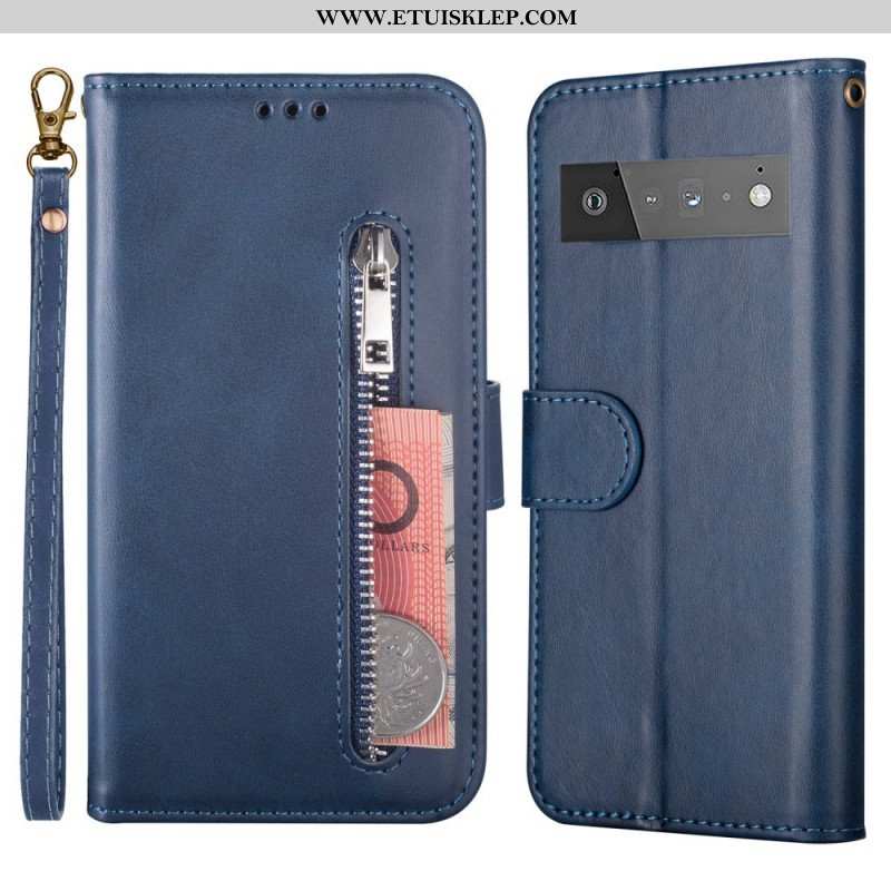 Etui Folio do Google Pixel 6 Pro Torebka Ze Smyczą